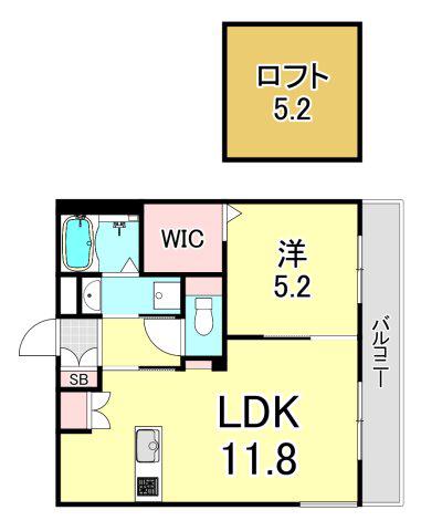 MICA ELENO苦楽園(1LDK/1階)の間取り写真