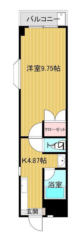 キャッスルエアポート(1K/8階)の間取り写真