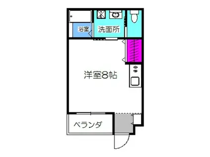 エヌエムトラントユイット(ワンルーム/2階)の間取り写真