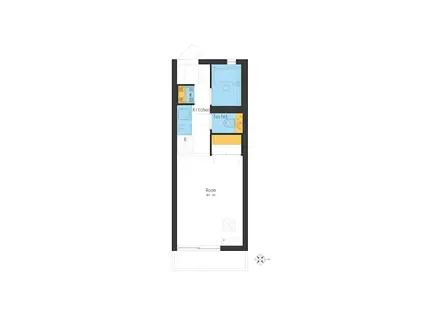 ハイツ春日(ワンルーム/2階)の間取り写真