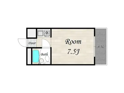 OM RESIDENCE茨木追手門前(ワンルーム/3階)の間取り写真