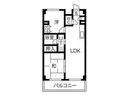 コンアモールI(2LDK/7階)の間取り写真