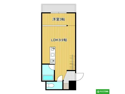 第3アパート戸次(1LDK/2階)の間取り写真