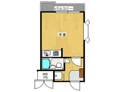 ミリオンコート玉川上水(ワンルーム/1階)の間取り写真