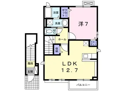 アネックス(1LDK/2階)の間取り写真