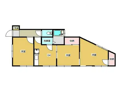 東光ハイツ戸部(3DK/1階)の間取り写真