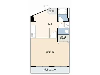 ヤカタハイツ(ワンルーム/5階)の間取り写真