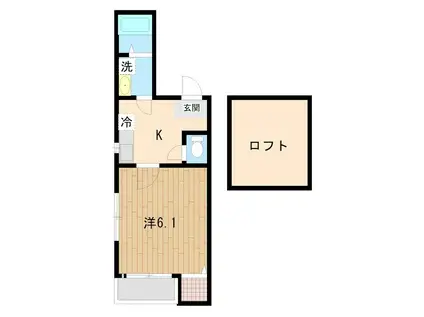 コンパートメントハウス川口元郷(1K/1階)の間取り写真