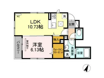 LELIEN(1LDK/1階)の間取り写真