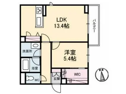 シャーメゾンプレシャス(1LDK/3階)の間取り写真