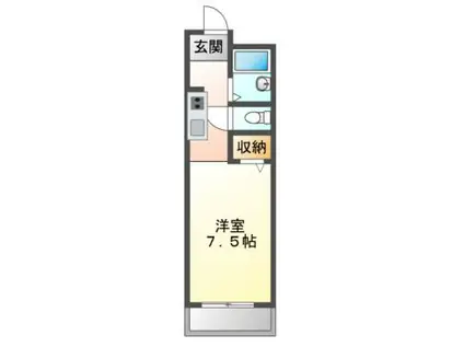ハイツ21(1K/3階)の間取り写真