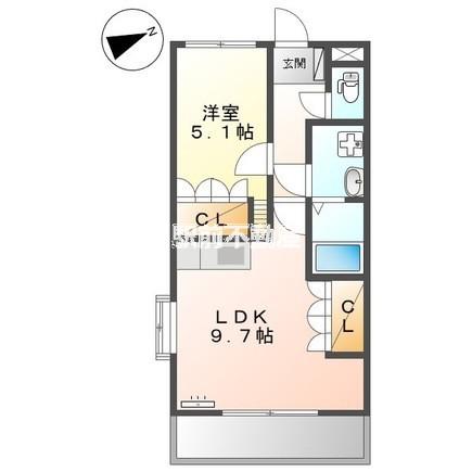 サンフォレスト小森野(1LDK/1階)の間取り写真