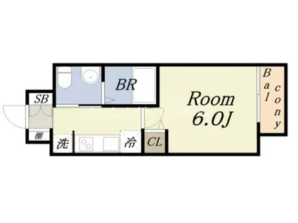 エグゼ大阪ドーム(1K/9階)の間取り写真