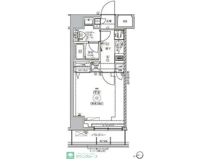 RELUXIA CITY東向島(ワンルーム/4階)の間取り写真