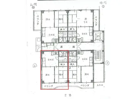 FTKビル(2DK/2階)の間取り写真