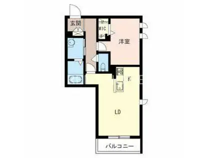 アミティ5(1LDK/2階)の間取り写真