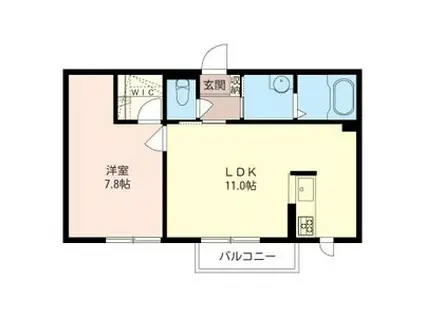 ル・サンクA(1LDK/1階)の間取り写真