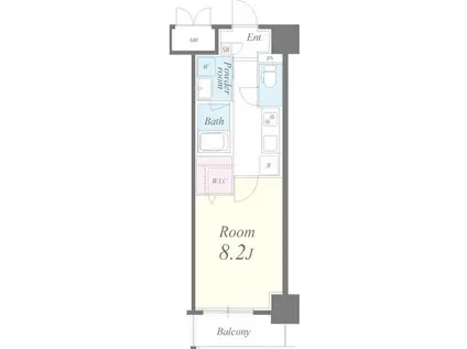 アロハパレス(1K/6階)の間取り写真
