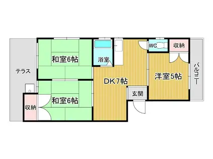 春日マンション(3DK/1階)の間取り写真