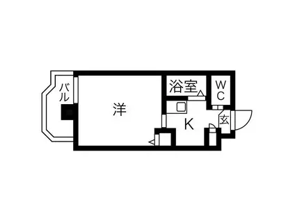 コーニッシュ王子公園(1K/3階)の間取り写真