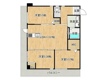 D.GRANMII(3LDK/3階)の間取り写真