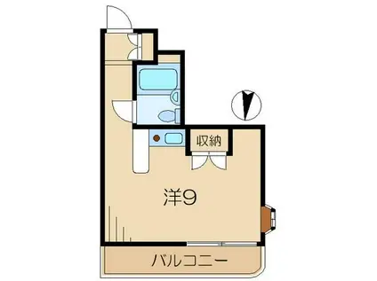 メゾンブランシュII(ワンルーム/2階)の間取り写真