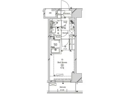 ラフィスタ川崎Ⅱ(1K/8階)の間取り写真