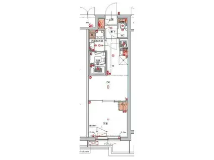 ハーモニーレジデンス東京南砂パークサイド(1DK/3階)の間取り写真