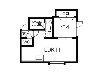 アークコート美園II(1LDK/2階)の間取り写真
