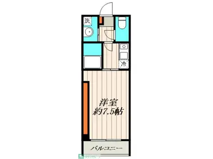 銀座ハウス(1K/2階)の間取り写真