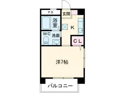 シーサイドビレッジ(1K/2階)の間取り写真