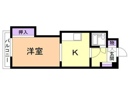 H.YAMAJI BUILL(1DK/3階)の間取り写真