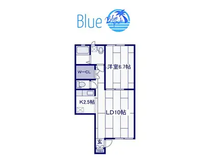 グリーンヒルB(1LDK/1階)の間取り写真