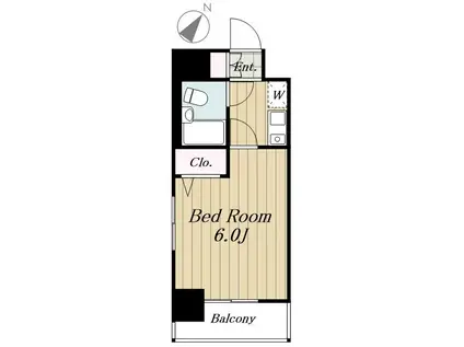 アーバンヒルズ早稲田(1K/7階)の間取り写真