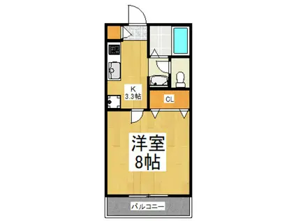 メゾンルミエール(1K/2階)の間取り写真