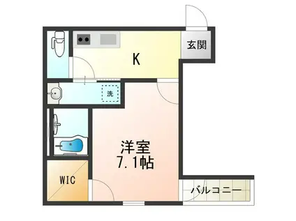 フジパレス杉本町駅西III番館(1K/3階)の間取り写真