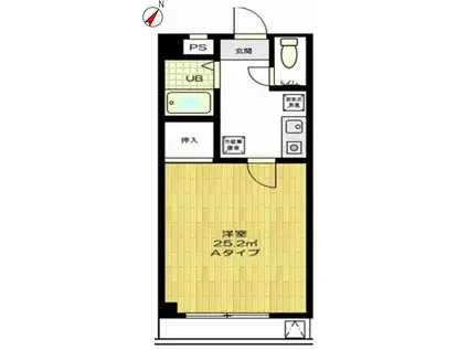 パルクアベニュー井の頭(1K/4階)の間取り写真