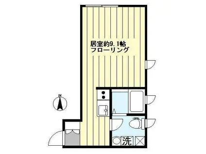 メルヴェイユ(ワンルーム/4階)の間取り写真