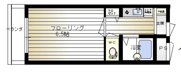 シャルムメゾン本庄(1K/2階)の間取り写真