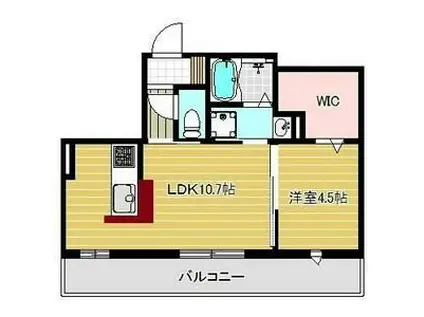 ERNTE(1LDK/3階)の間取り写真