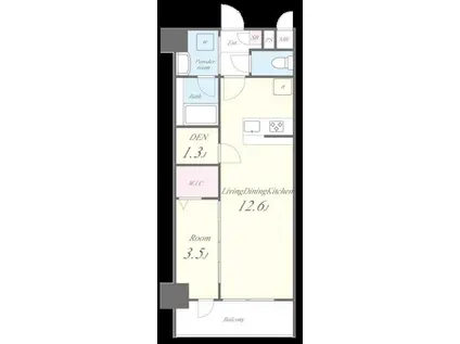 コンフォール亀有(1LDK/6階)の間取り写真