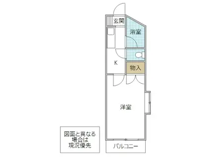 アレックスマンション(1K/3階)の間取り写真