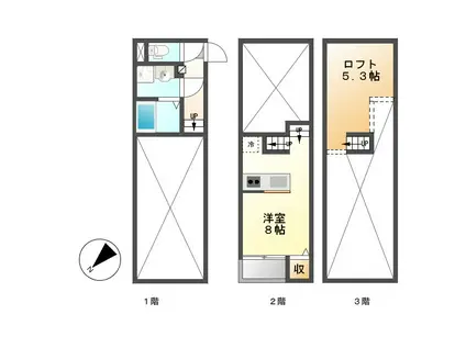 GRANDE吹上(1K/1階)の間取り写真