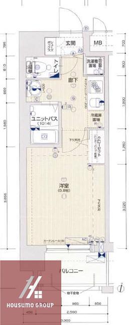 SDグランツ新大阪(1K/5階)の間取り写真
