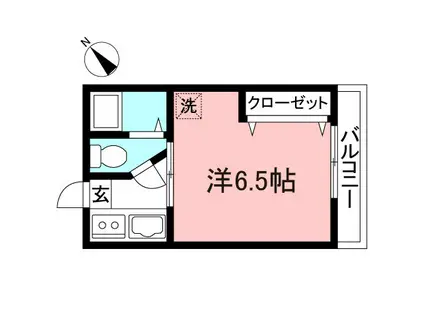 メゾン南大谷(1K/1階)の間取り写真