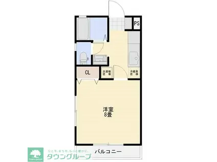 ガーデンTN II(1K/1階)の間取り写真