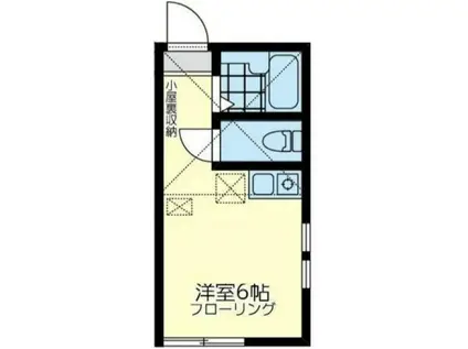 パナケイア川崎大師(ワンルーム/2階)の間取り写真