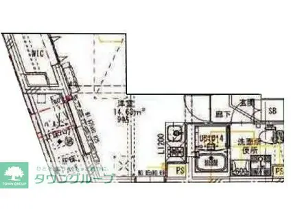 アイディ西馬込12(ワンルーム/4階)の間取り写真