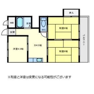 リアナ稲沢ノース(3DK/3階)の間取り写真
