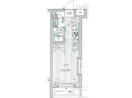 プレール・ドゥーク上池袋(1K/5階)の間取り写真